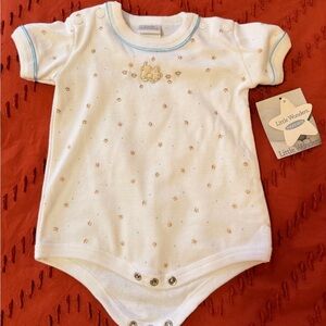 Vintage Little Wonders Preemie Onesie with Tan Dog